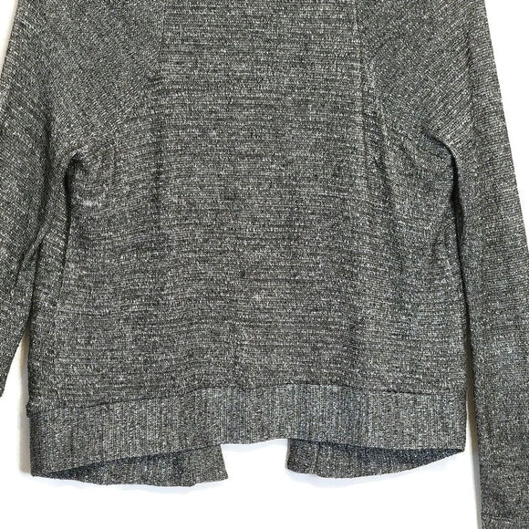 Anthropologie Deletta Metallic Silver Gray Knit Open Cardigan Sweater Size S - Picture 9 of 15